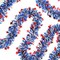 33FT 4th of July Patriotic Tinsel Garland Red White Blue Metallic Twist Foil Tinsel Garland